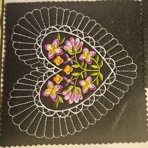 Handmade machine embroidery patch